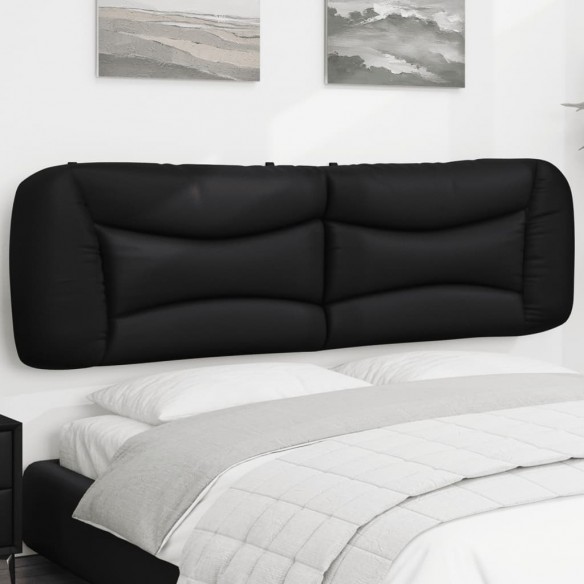 Coussin de tête de lit noir 180 cm similicuir