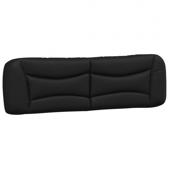 Coussin de tête de lit noir 180 cm similicuir