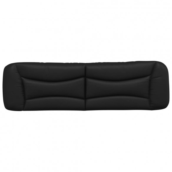 Coussin de tête de lit noir 180 cm similicuir