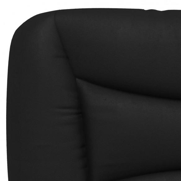 Coussin de tête de lit noir 180 cm similicuir