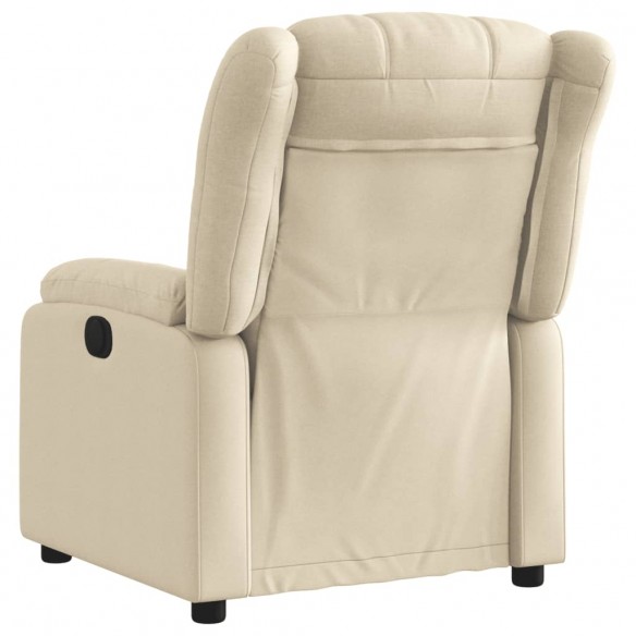 Fauteuil inclinable électrique Crème Tissu