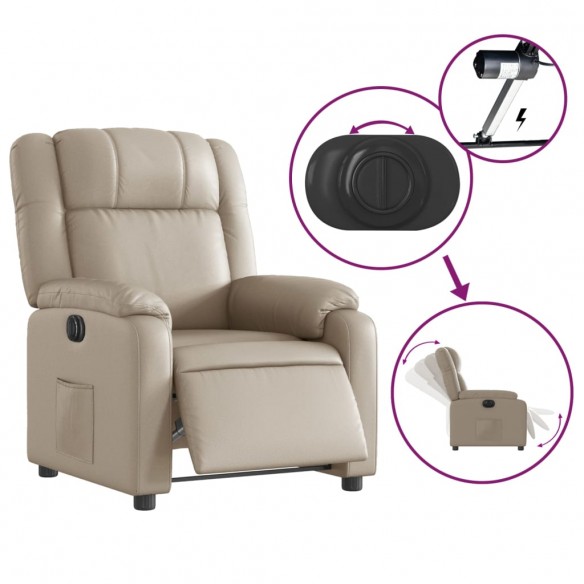 Fauteuil inclinable électrique Cappuccino Similicuir