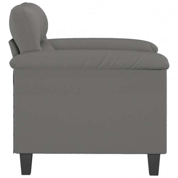 Fauteuil gris foncé 60 cm tissu microfibre