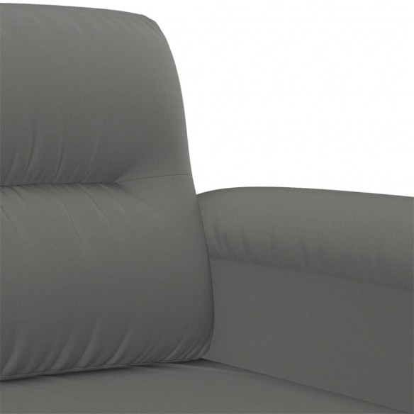 Fauteuil gris foncé 60 cm tissu microfibre