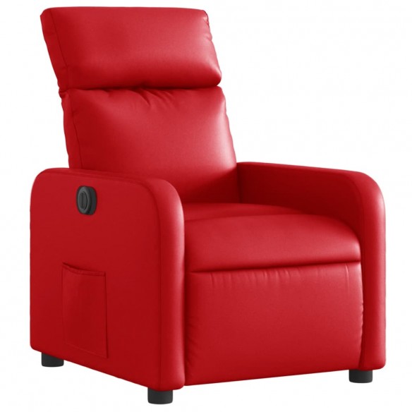 Fauteuil inclinable électrique Rouge Similicuir