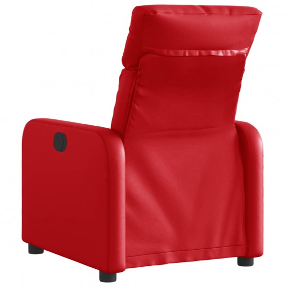 Fauteuil inclinable électrique Rouge Similicuir