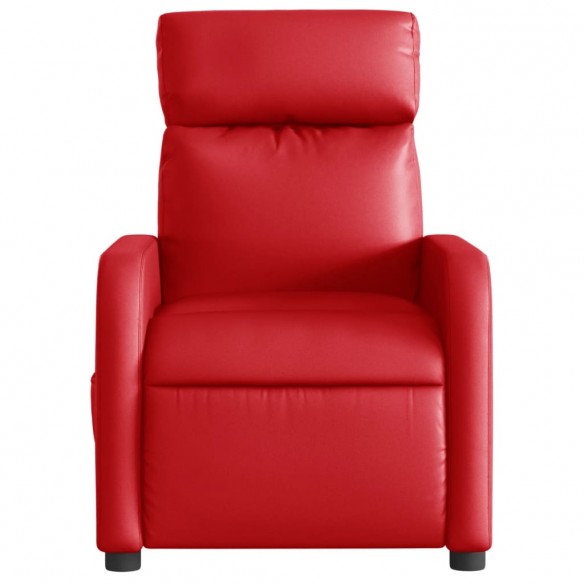 Fauteuil inclinable électrique Rouge Similicuir