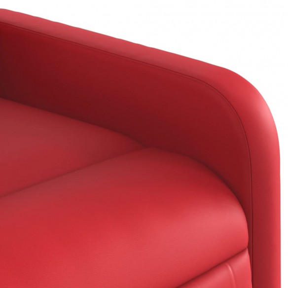 Fauteuil inclinable électrique Rouge Similicuir