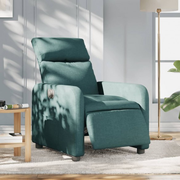 Fauteuil inclinable électrique Vert foncé Tissu