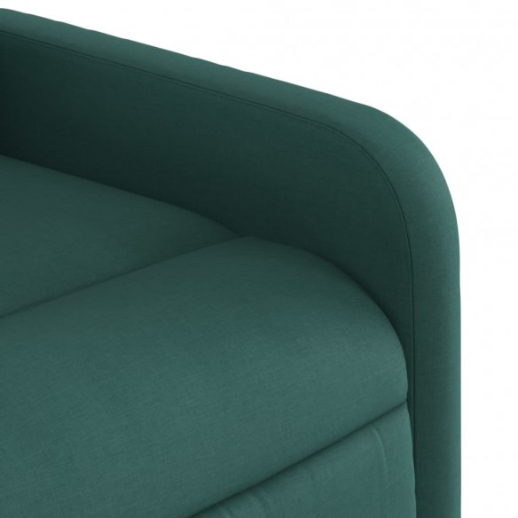 Fauteuil inclinable électrique Vert foncé Tissu