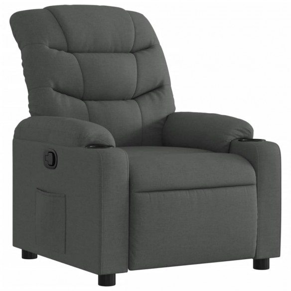 Fauteuil inclinable Gris foncé Tissu