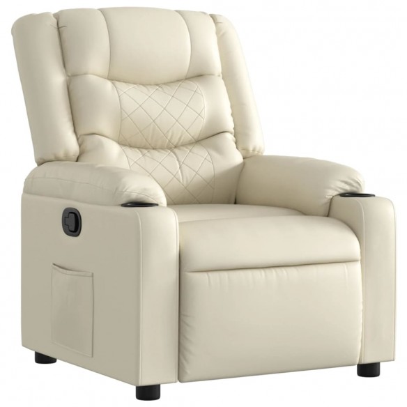 Fauteuil inclinable Crème Similicuir