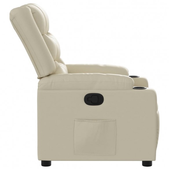 Fauteuil inclinable Crème Similicuir