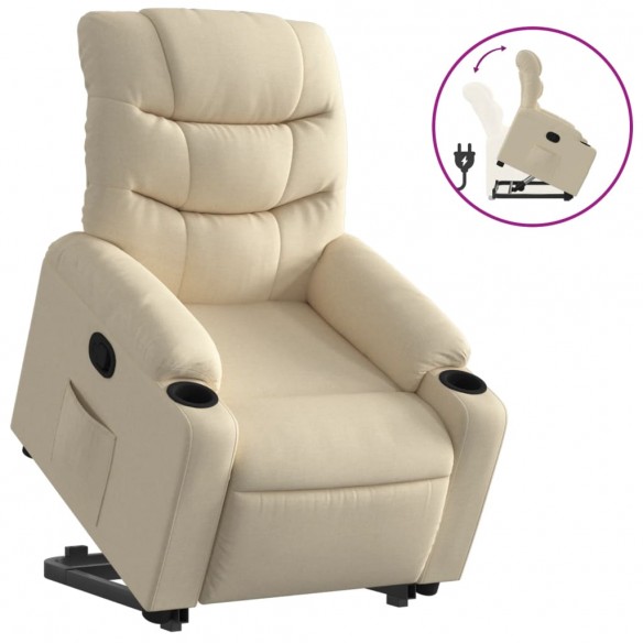 Fauteuil inclinable Crème Tissu