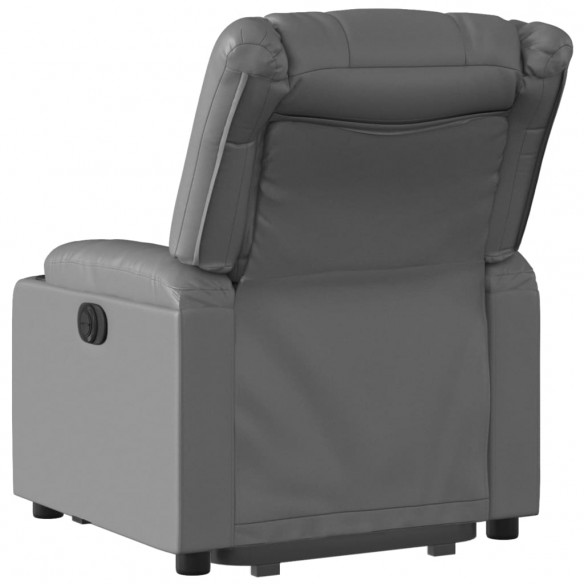 Fauteuil inclinable électrique gris similicuir