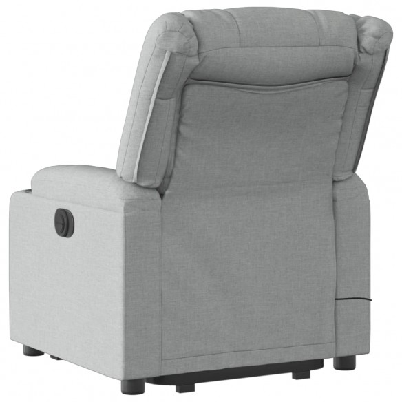 Fauteuil de massage inclinable Gris clair Tissu