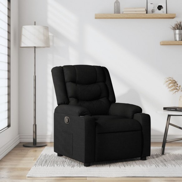 Fauteuil inclinable Noir Tissu