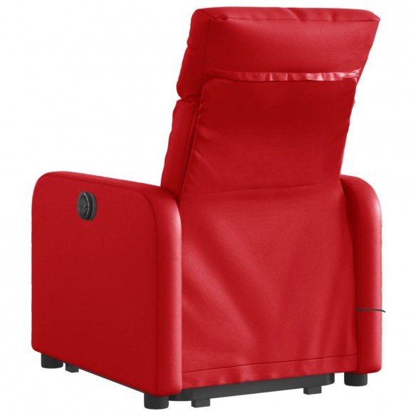 Fauteuil inclinable de massage Rouge Similicuir