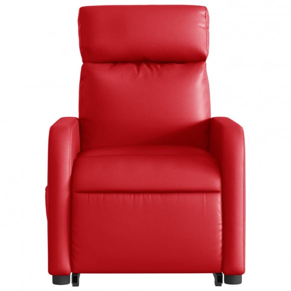 Fauteuil inclinable de massage Rouge Similicuir