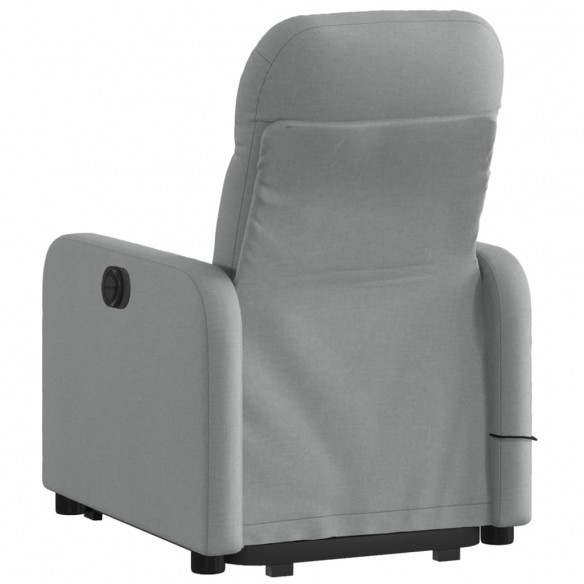 Fauteuil de massage inclinable Gris clair Tissu