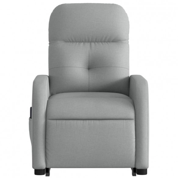 Fauteuil de massage inclinable Gris clair Tissu