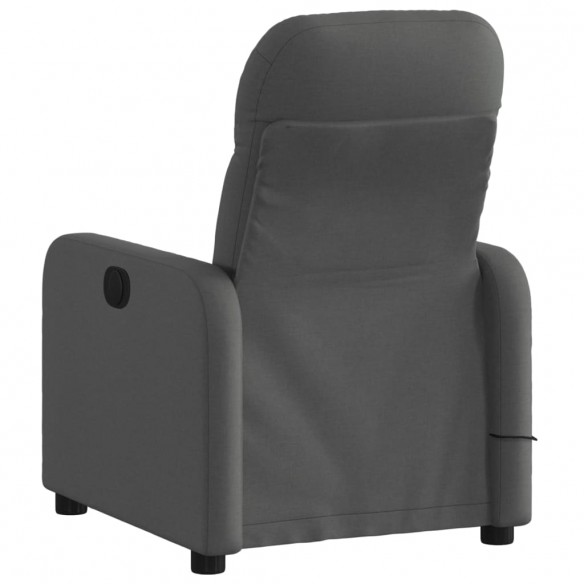 Fauteuil de massage inclinable Gris foncé Tissu