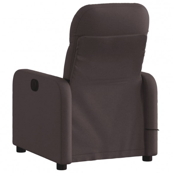 Fauteuil de massage inclinable Marron foncé Tissu