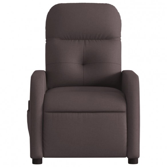 Fauteuil de massage inclinable Marron foncé Tissu