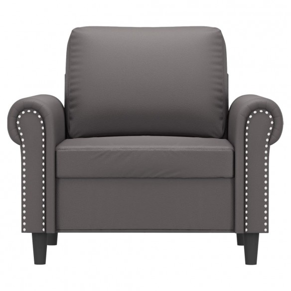 Fauteuil Gris 60 cm Similicuir