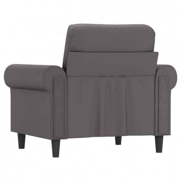 Fauteuil Gris 60 cm Similicuir