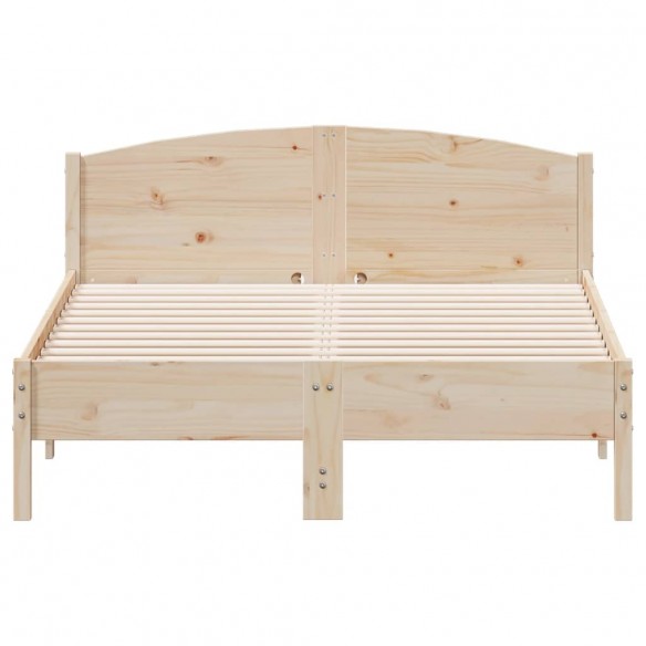 Cadre de lit avec tête de lit 140x190 cm bois de pin massif