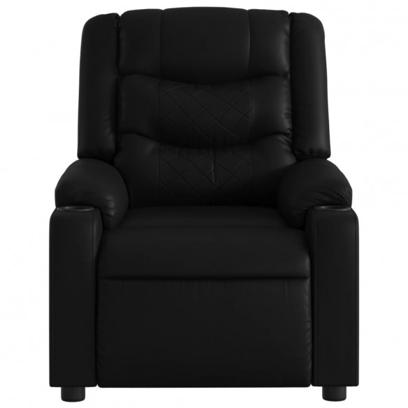 Fauteuil inclinable électrique Noir Similicuir