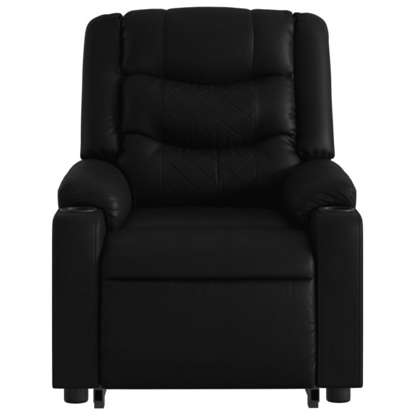 Fauteuil inclinable de massage Noir Similicuir