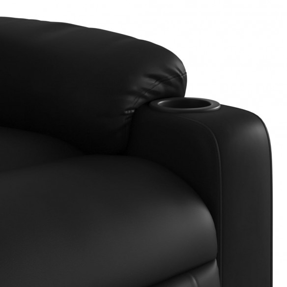 Fauteuil inclinable de massage Noir Similicuir