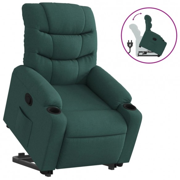 Fauteuil inclinable vert foncé tissu