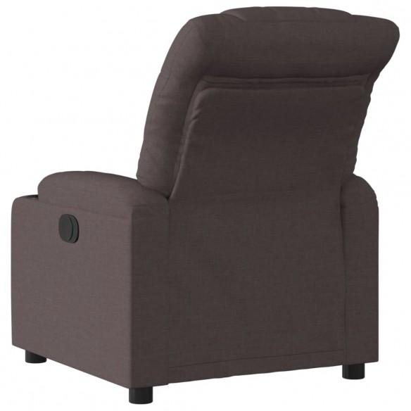 Fauteuil inclinable électrique Marron foncé Tissu