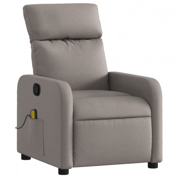 Fauteuil de massage inclinable Taupe Tissu