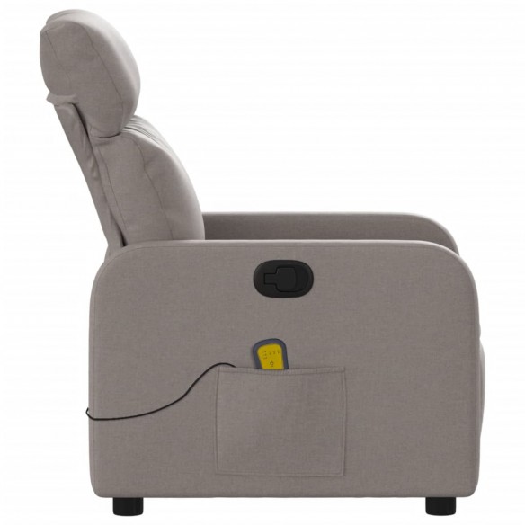 Fauteuil de massage inclinable Taupe Tissu