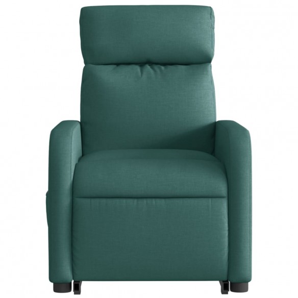 Fauteuil inclinable de massage Vert foncé Tissu