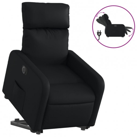 Fauteuil inclinable électrique noir similicuir