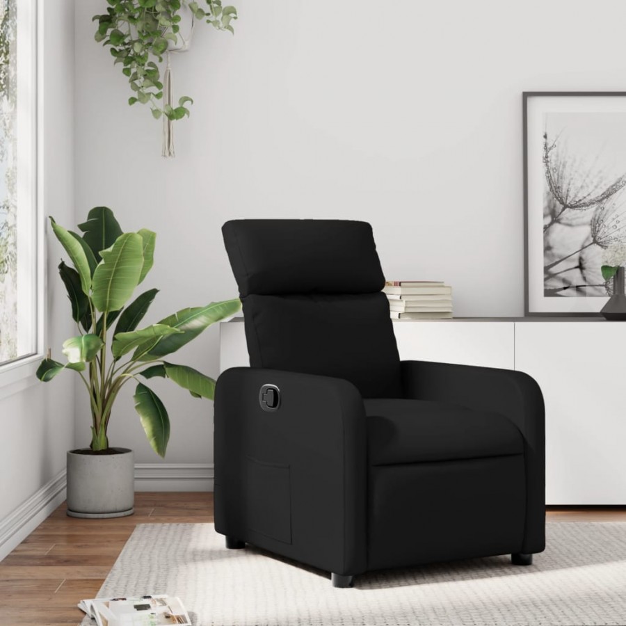 Fauteuil inclinable Noir Similicuir