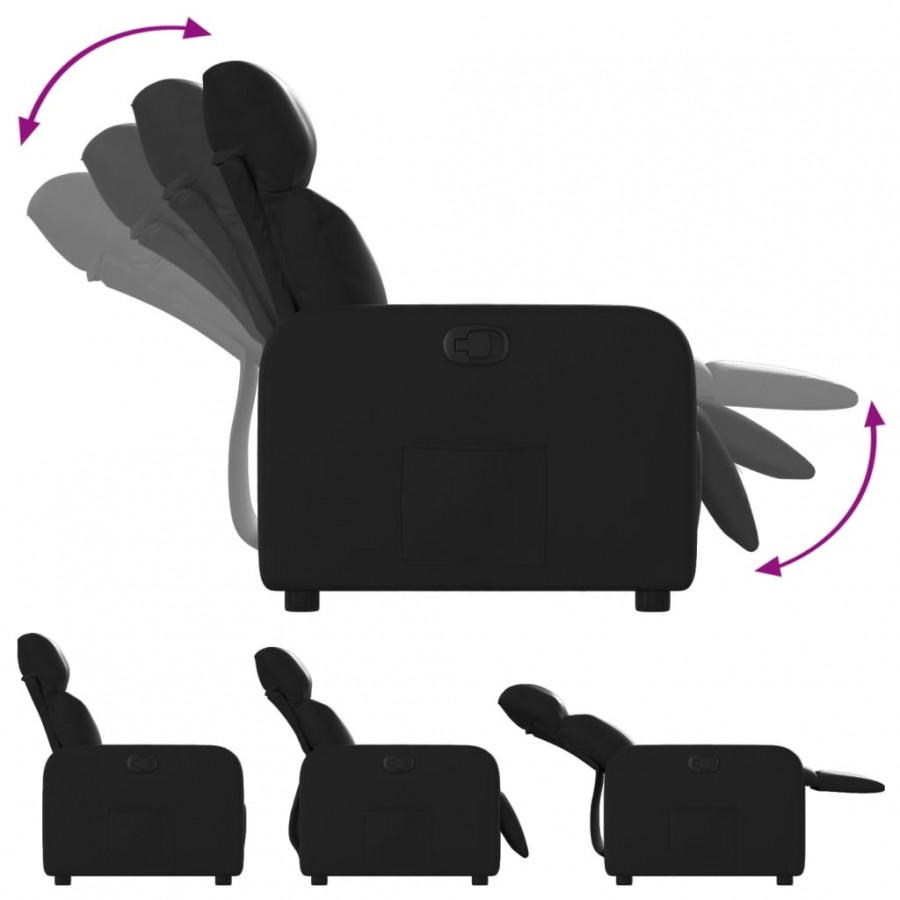 Fauteuil inclinable Noir Similicuir Fauteuil inclinable Noir Similicuir
