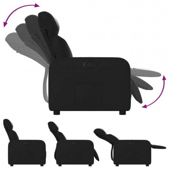 Fauteuil inclinable Noir Similicuir