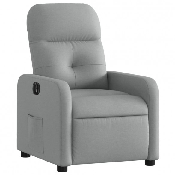 Fauteuil inclinable électrique Gris clair Tissu