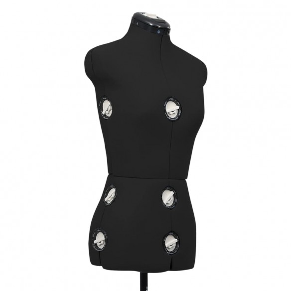 Mannequin de robe ajustable pour femme Noir S Taille 33-40