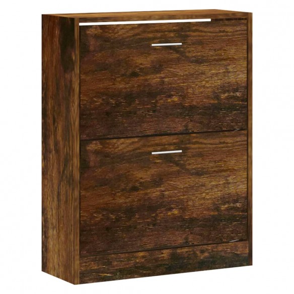 Armoire à chaussures Chêne fumé 63x24x81 cm Bois d'ingénierie