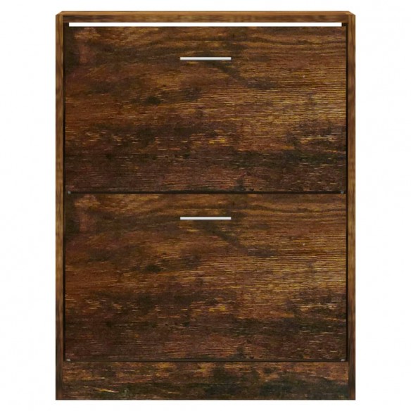 Armoire à chaussures Chêne fumé 63x24x81 cm Bois d'ingénierie