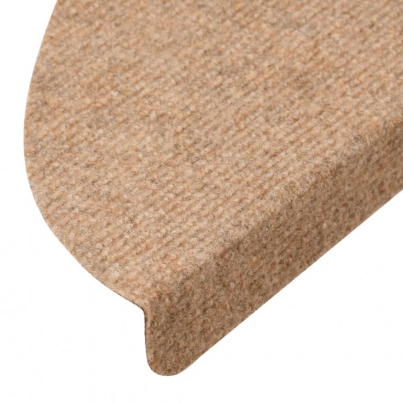 Tapis d'escalier autocollants 15 pcs 56x17x3 cm Beige