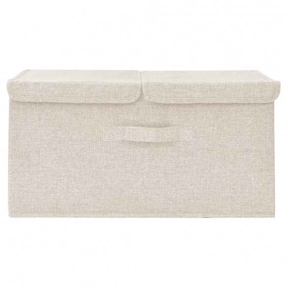 Boîte de rangement Tissu 50x30x25 cm Crème