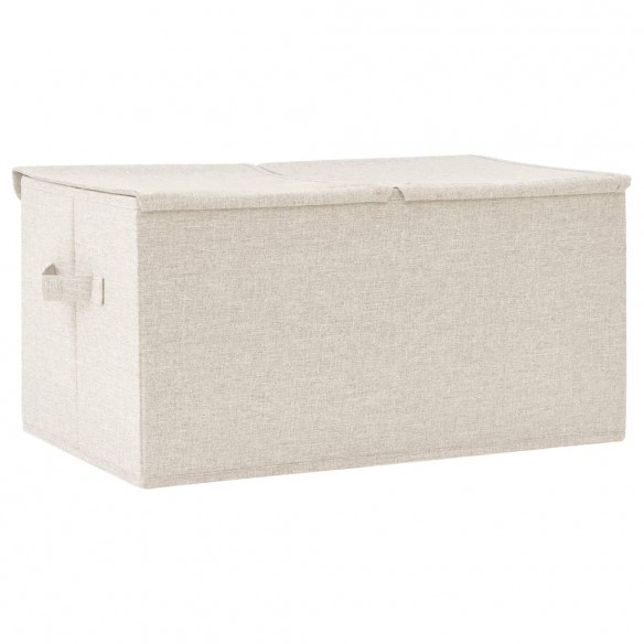 Boîte de rangement Tissu 50x30x25 cm Crème